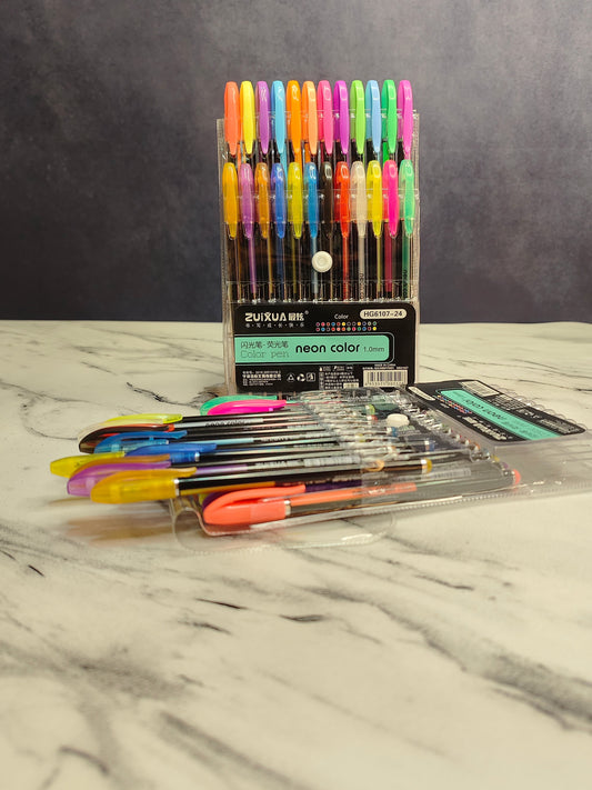 Neon Pen Set (Pack of 24 Pens)