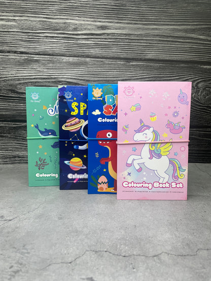 3 Fold Coloring Book Set