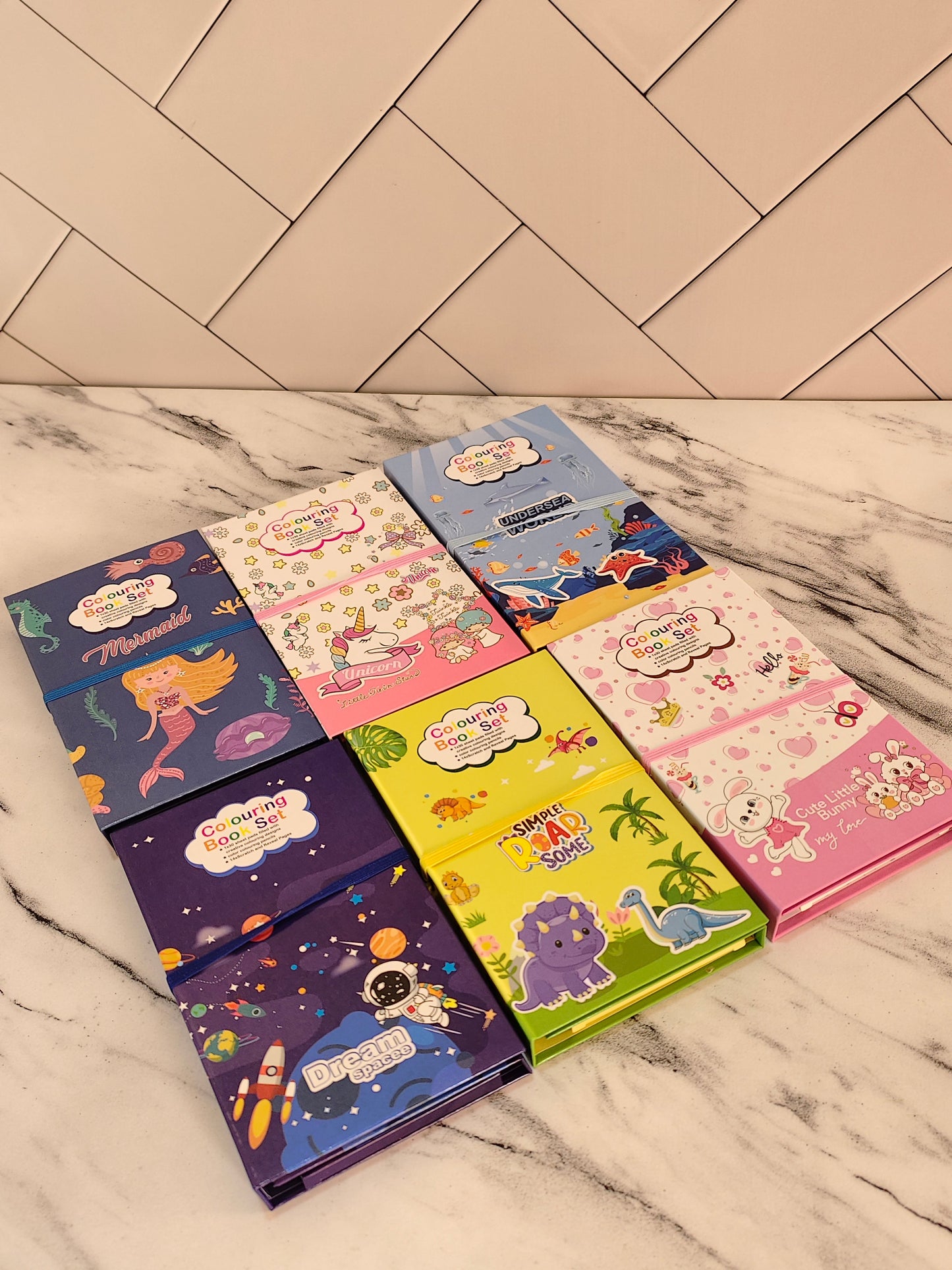 3 Fold Coloring Book Set